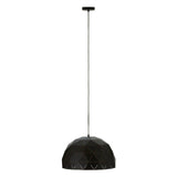 Mateo Medium Black Dome Pendant Light - SE Home