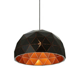 Mateo Medium Black Dome Pendant Light