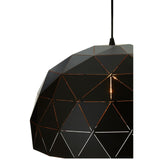 Mateo Medium Black Dome Pendant Light - SE Home