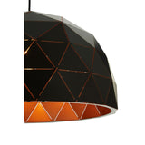 Mateo Medium Black Dome Pendant Light - SE Home