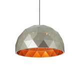 Mateo Large Silver Dome Pendant Light - SE Home