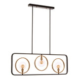 Abira 3 Bulb Pendant Lamp, Bronze Finish Iron - SE Home