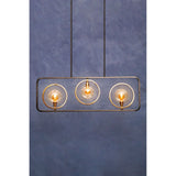 Abira 3 Bulb Pendant Lamp, Bronze Finish Iron