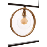 Abira 3 Bulb Pendant Lamp, Bronze Finish Iron