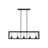 Aliko 5 Bulb Matte Black Pendant Lamp - SE Home