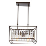 Akiko 4 Bulb Black Finish Pendant Lamp - SE Home