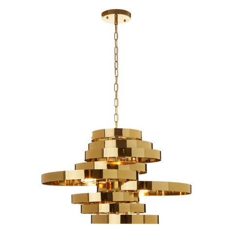 Alana 5 Bulb Gold Finish Pendant Lamp