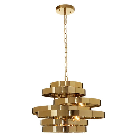 Alana 4 Bulb Gold Finish Pendant Lamp