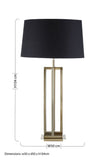 Skye Gold Finish Rectangular Table Lamp