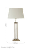 Skye Table Lamp With Dual Rod Base