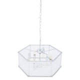 Lerci 6 Light Hexagonal Chrome Pendant Light