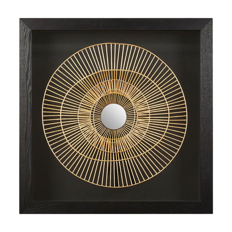 Arts & Crafts Modello Gold / Black Framed Metal Wall Art