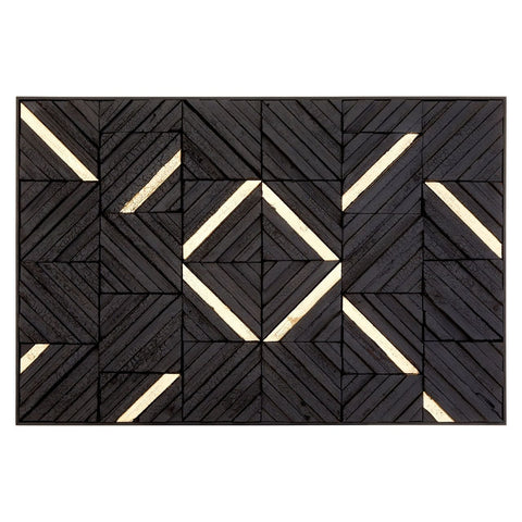 Modello Gold / Black Wood Panel Wall Art - SE Home
