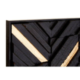 Arts & Crafts Modello Gold / Black Wood Panel Wall Art