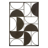 Trento Black Finish Semicircle Wall Art - SE Home