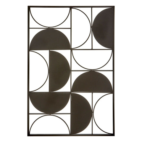 Trento Black Finish Semicircle Wall Art - SE Home