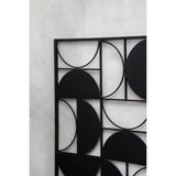 Trento Black Finish Semicircle Wall Art - SE Home