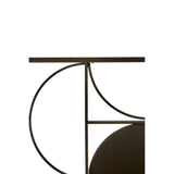 Trento Black Finish Semicircle Wall Art - SE Home