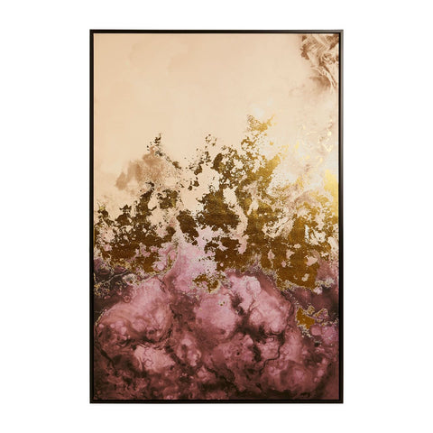 Arts & Crafts Astratto Cream / Mauve Wall Art