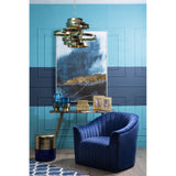 Arts & Crafts Astratto Blue / Gold Wall Art