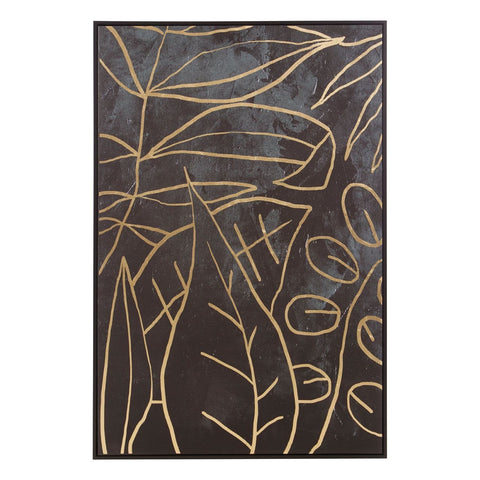 Arts & Crafts Astratto Canvas Black And Gold Wall Art