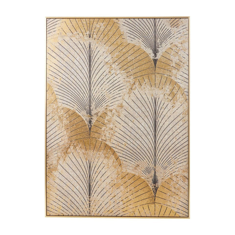 Astratto Canvas Grey And Gold Finish Wall Art - SE Home