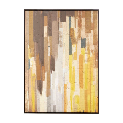 Arts & Crafts Astratto Ochre Canvas Wall Art