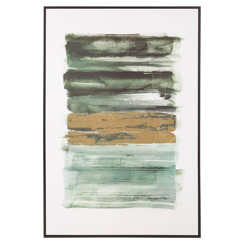 Astratto Canvas Green And Gold Wall Art - SE Home