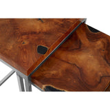 Surak Set Of 3 Teak Wood Nesting Tables - SE Home