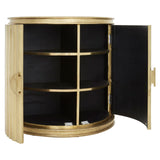 Fusion Half Round Gold Cabinet - SE Home