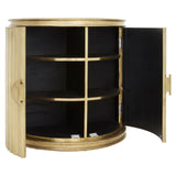 Cabinets & Storage Fusion Half Round Gold Cabinet