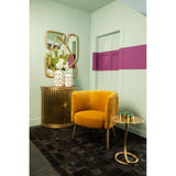Fusion Half Round Gold Cabinet - SE Home