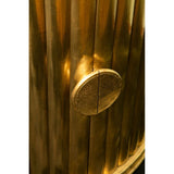 Fusion Half Round Gold Cabinet - SE Home