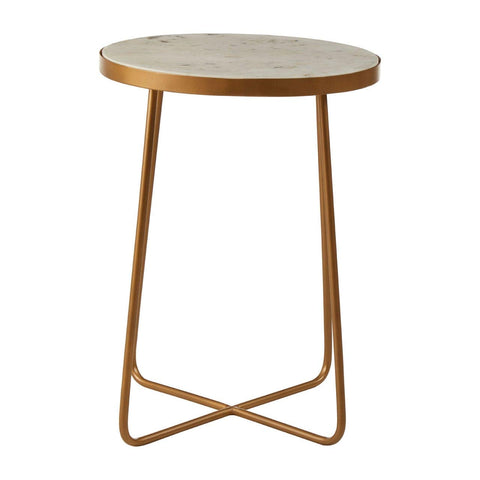 Shalimar Round Side Table With Cross Base - SE Home