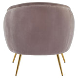 Downton Mink Velvet Armchair - SE Home