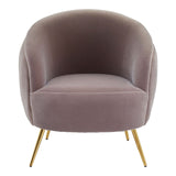 Downton Mink Velvet Armchair - SE Home