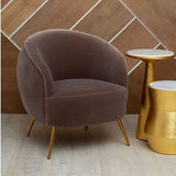 Downton Mink Velvet Armchair - SE Home
