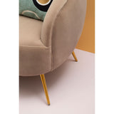 Downton Mink Velvet Armchair - SE Home