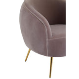 Downton Mink Velvet Armchair - SE Home