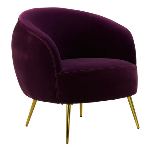 Aubergine sales velvet chair