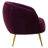 Downton Purple Velvet Armchair - SE Home