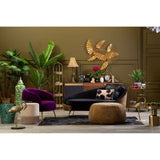 Downton Purple Velvet Armchair - SE Home