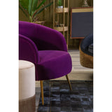 Downton Purple Velvet Armchair - SE Home