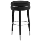New York Grey Velvet Bar Stool - SE Home