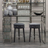 Table & Bar Stools New York Grey Velvet Bar Stool