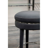 Table & Bar Stools New York Grey Velvet Bar Stool