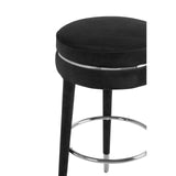 Table & Bar Stools New York Grey Velvet Bar Stool