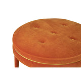 Table & Bar Stools Manhattan Orange Velvet Footstool