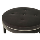 Manhattan Black Velvet Footstool - SE Home