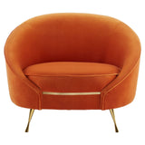 Arm Chairs, Recliners & Sleeper Chairs Downton Orange Velvet Armchair
